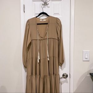 Olympia Etal Thea Silk Dress in Adobe
